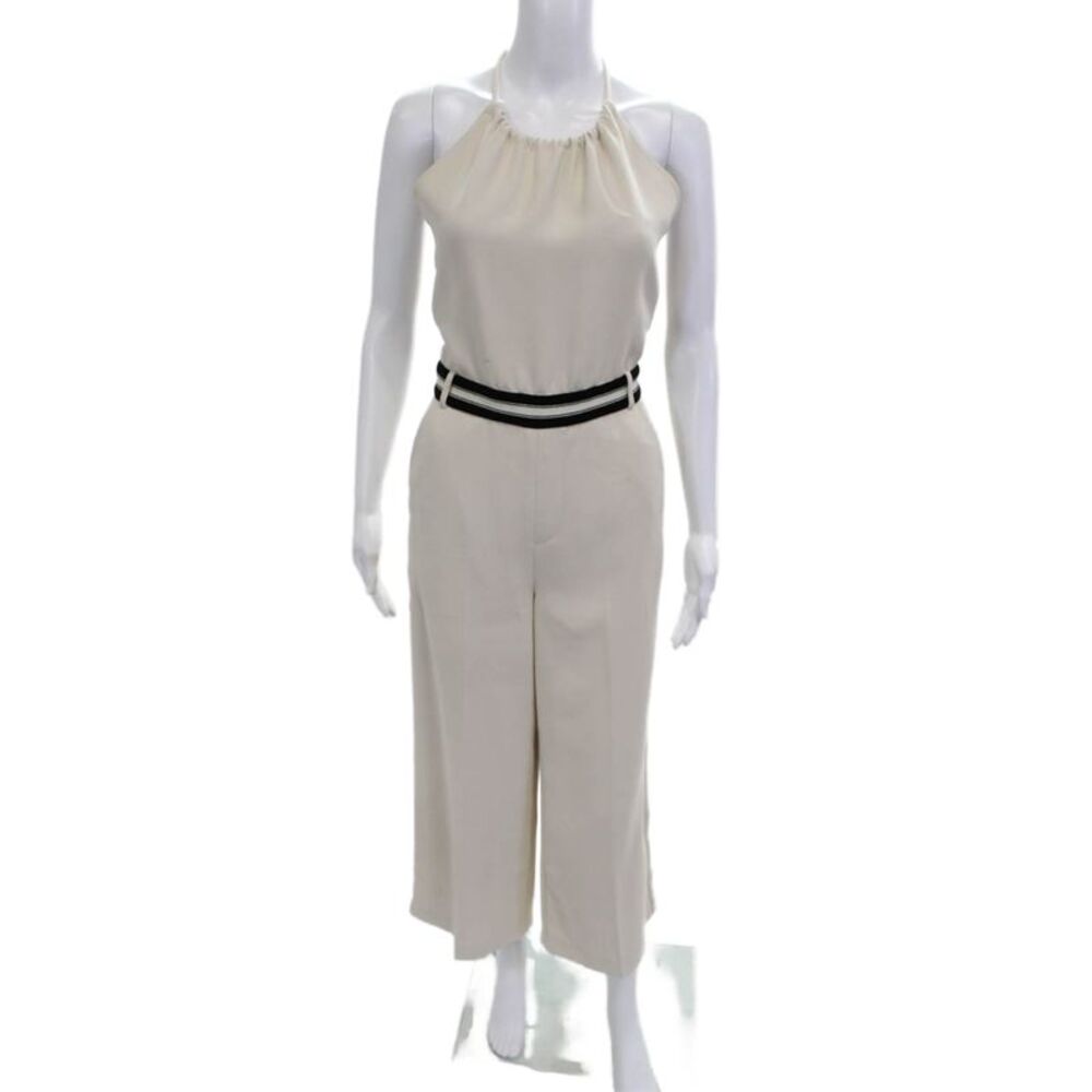 Laveer Women Beige Sleeveless Scoop Neck Jumpsuit Size XS